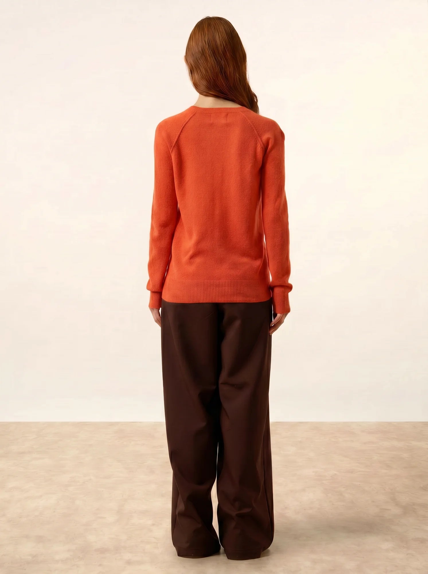 HELEN pullover rundhalsausschnitt orange
