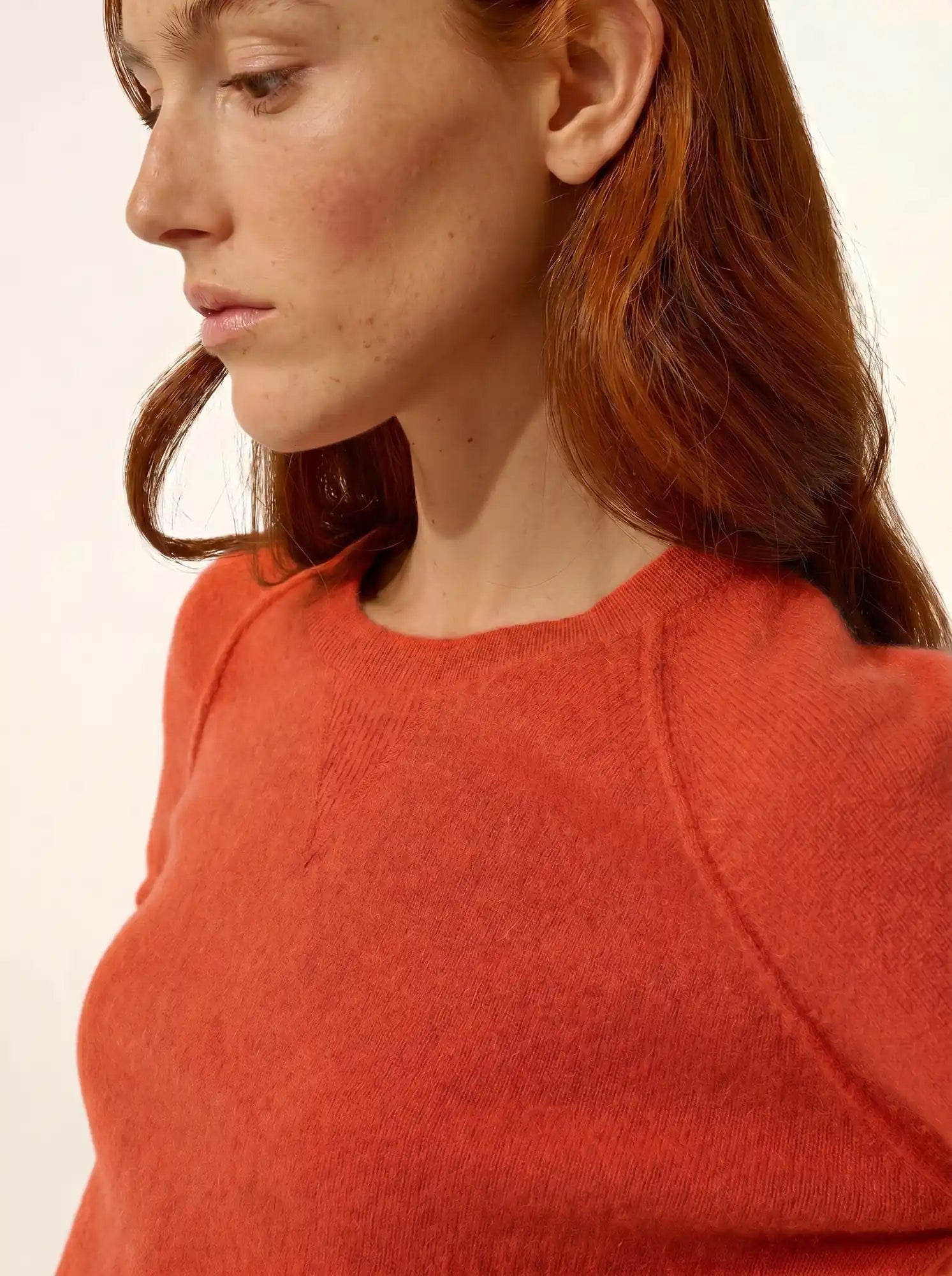 HELEN pullover rundhalsausschnitt orange