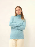 LEXIE pullover rollkragen aqua meliert