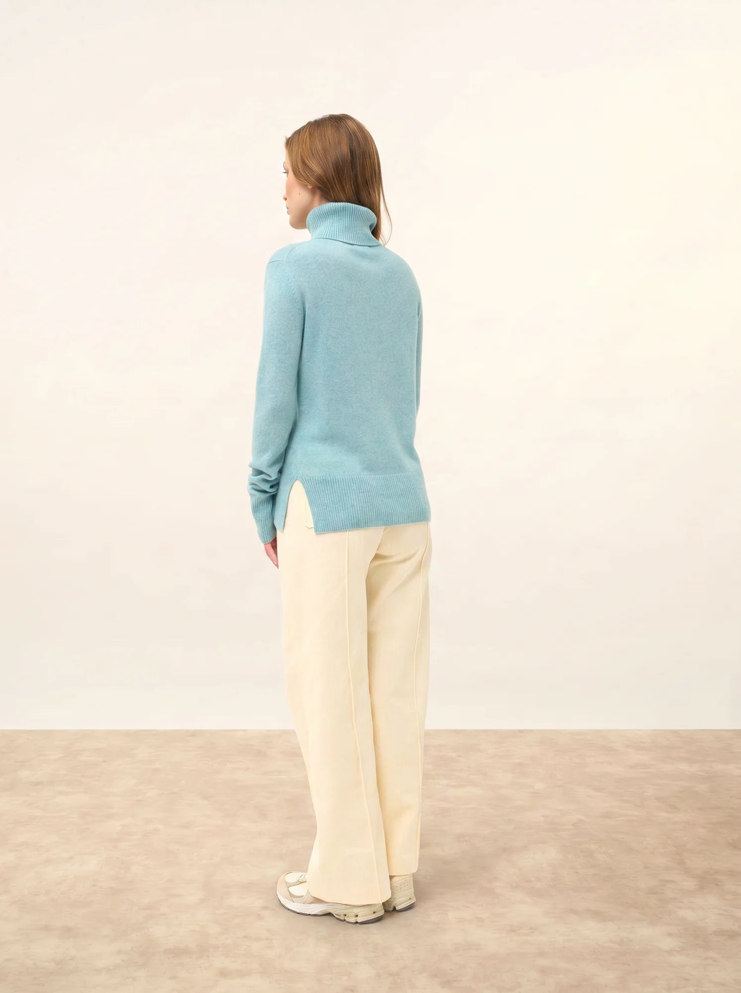 LEXIE pullover rollkragen aqua meliert