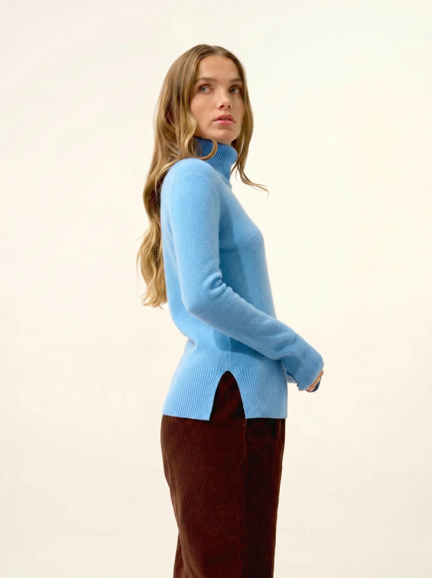 LEXIE pullover rollkragen blau bébé
