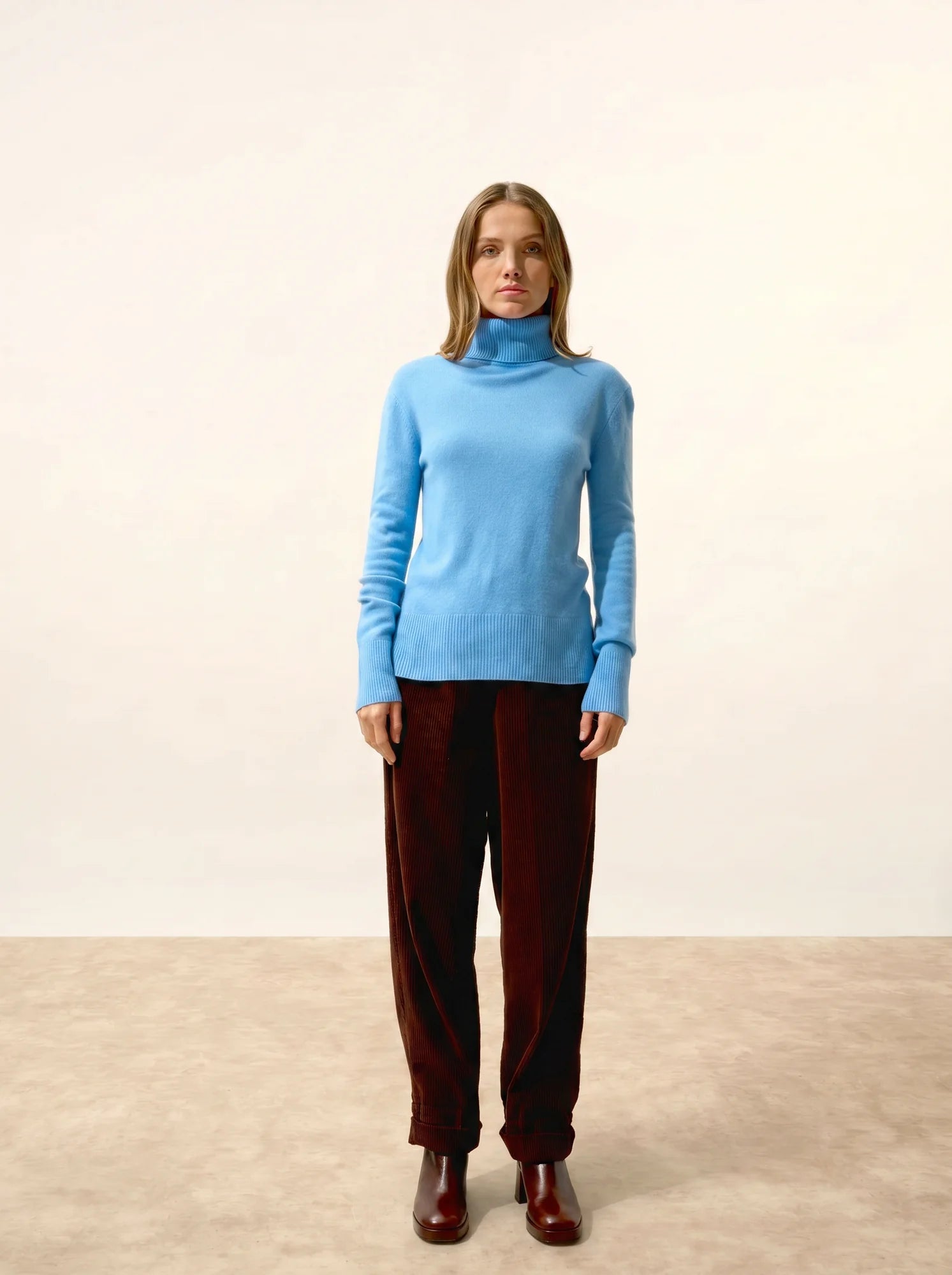 LEXIE pullover rollkragen blau bébé