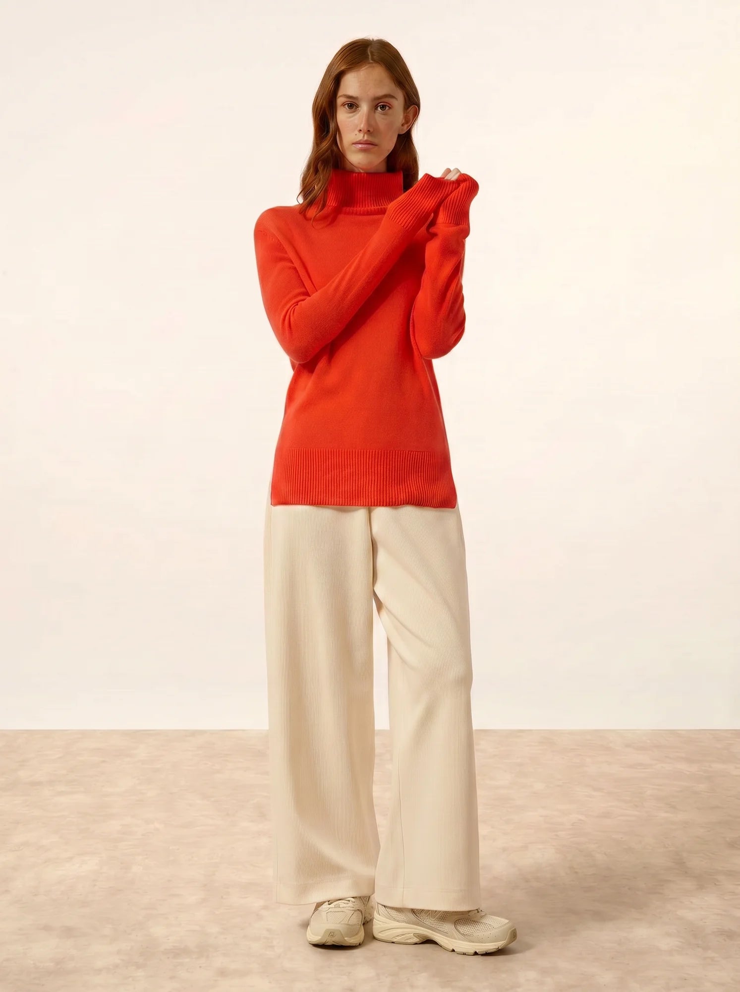 LEXIE pullover rollkragen orange