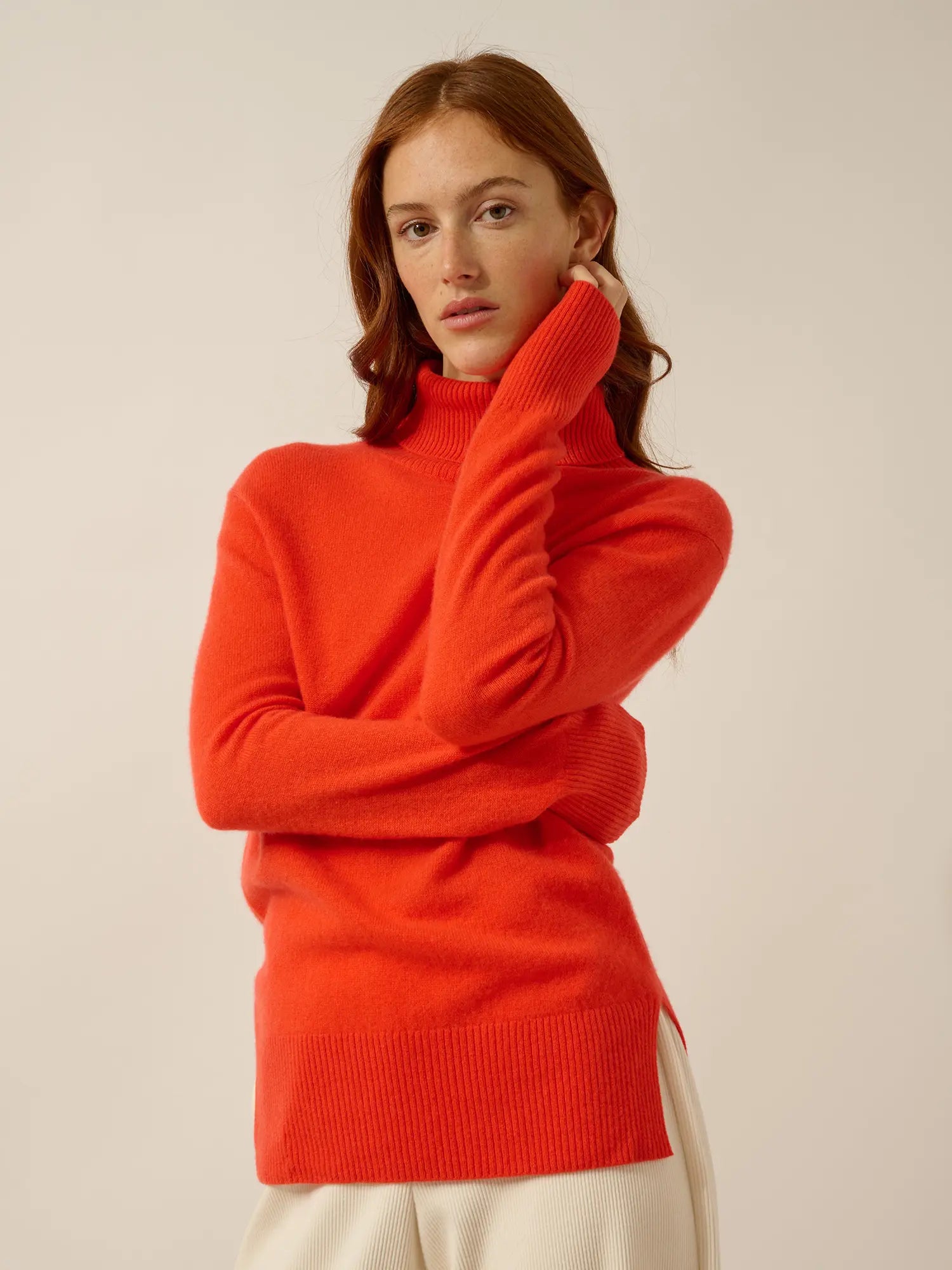 LEXIE pullover rollkragen orange