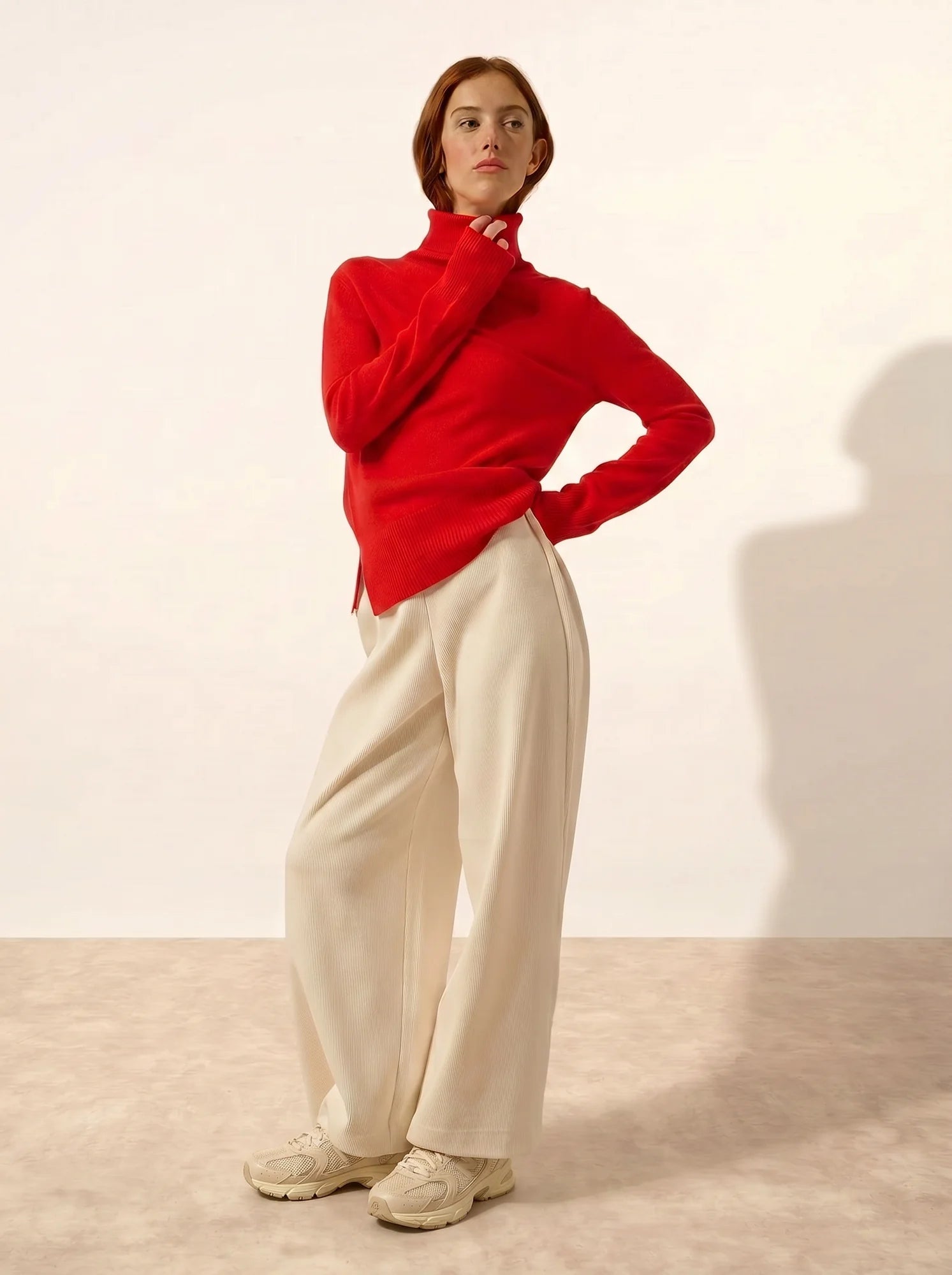LEXIE pullover rollkragen tomate