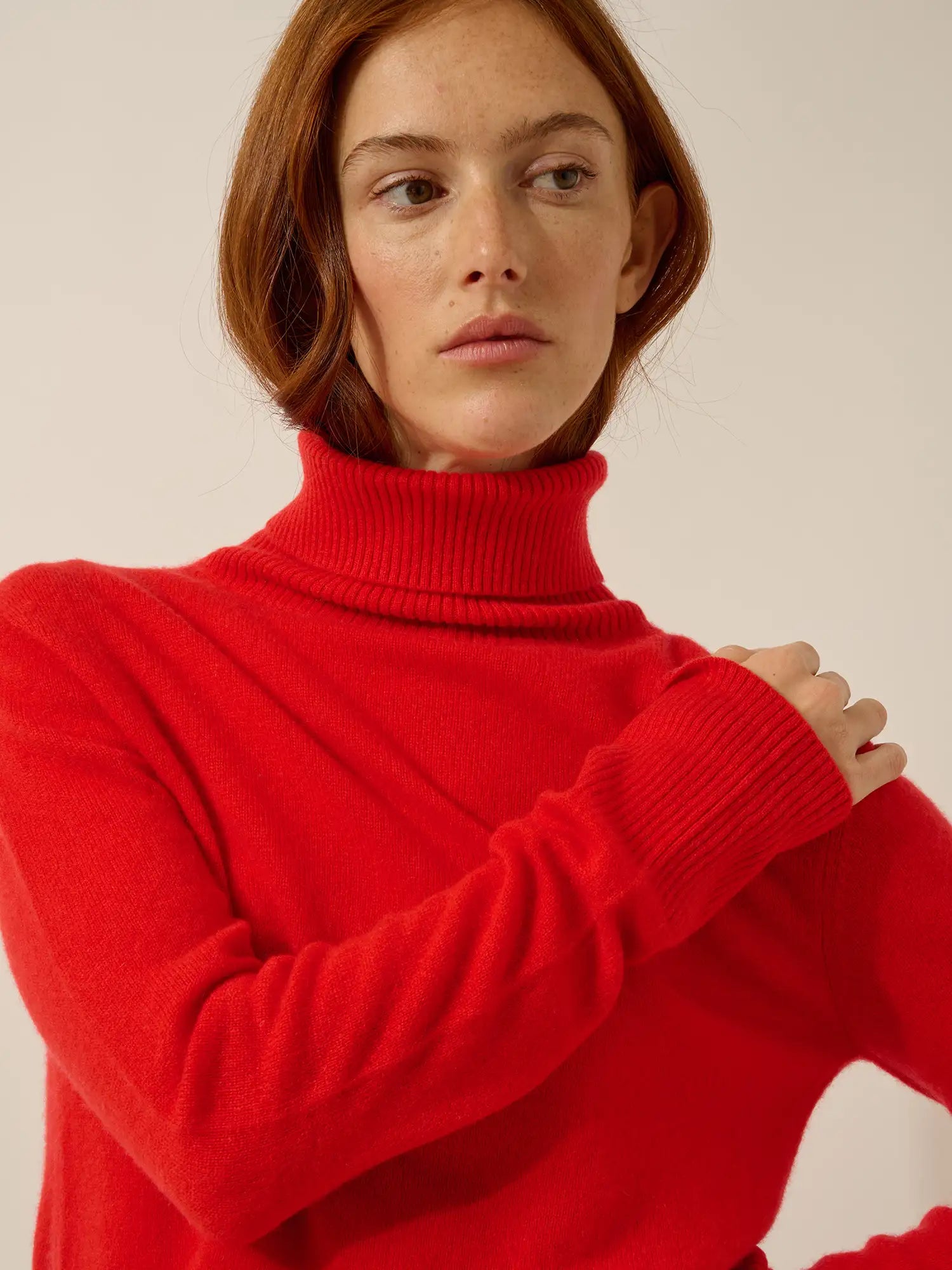 LEXIE pullover rollkragen tomate