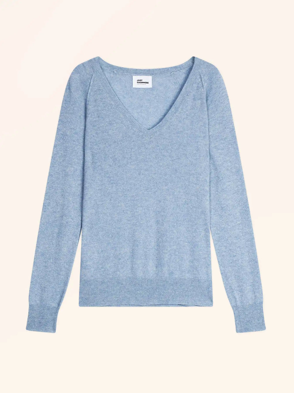 PHOEBE pullover v-ausschnitt himmelblau meliert