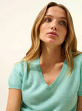 GLAMIS t-shirt v-ausschnitt jade