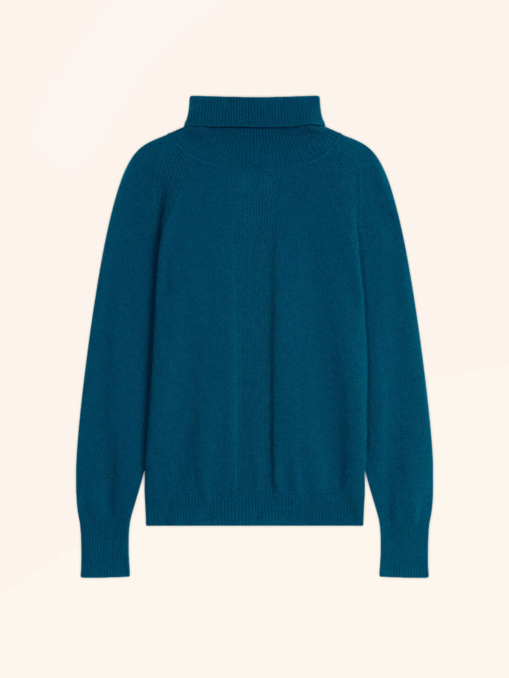 LILLY pull col roulé paon