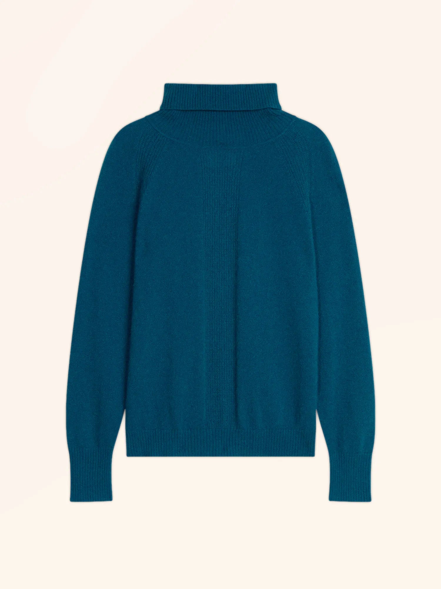 LILLY pull col roulé paon