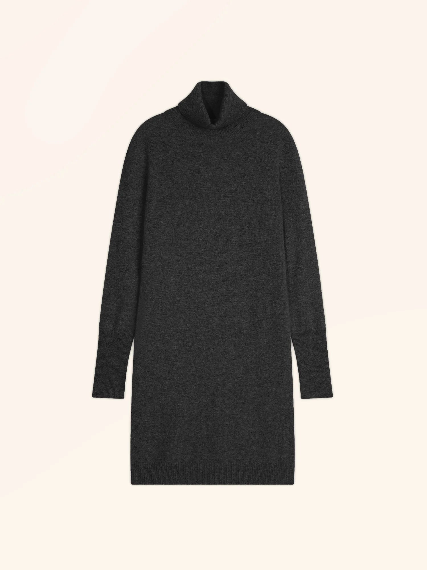 ZOELA robe col roulé carbone chiné