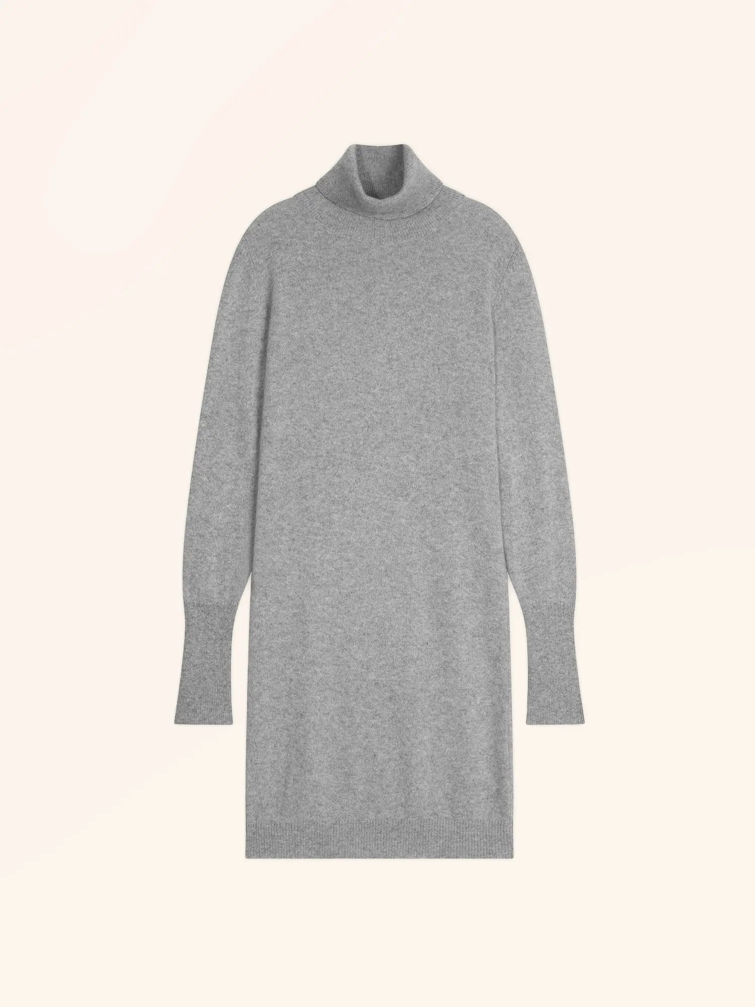 ZOELA kleid rollkragen grau maus meliert
