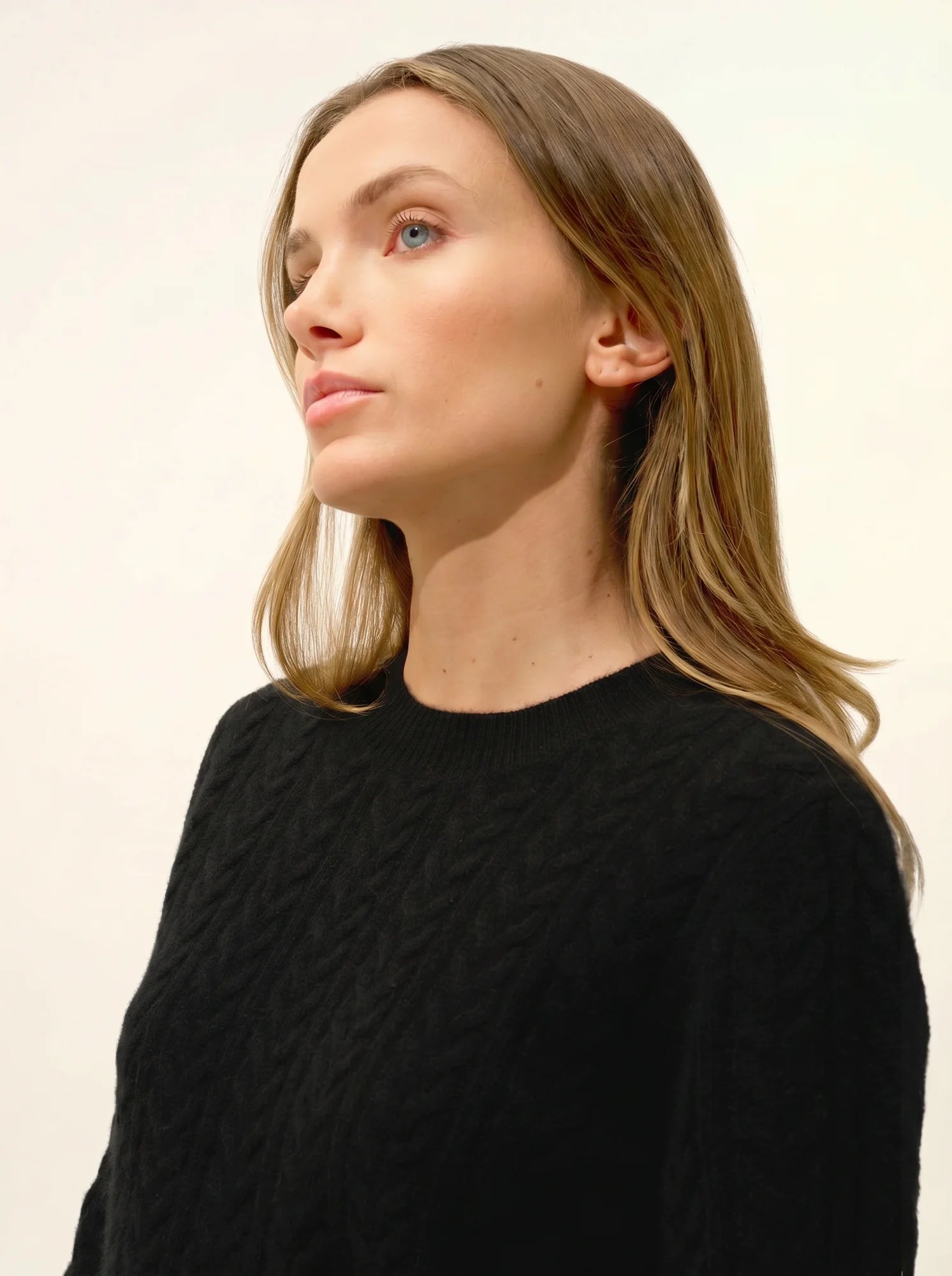 ALICE pullover rundhalsausschnitt 4-fädig schwarz