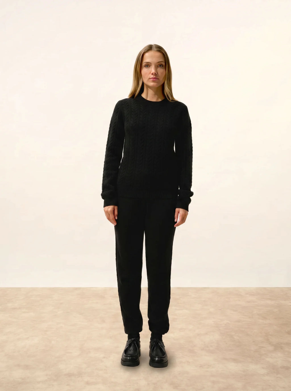 ALICE pullover rundhalsausschnitt 4-fädig schwarz