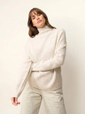 ALYSSA pullover stehkragen perlgrau meliert