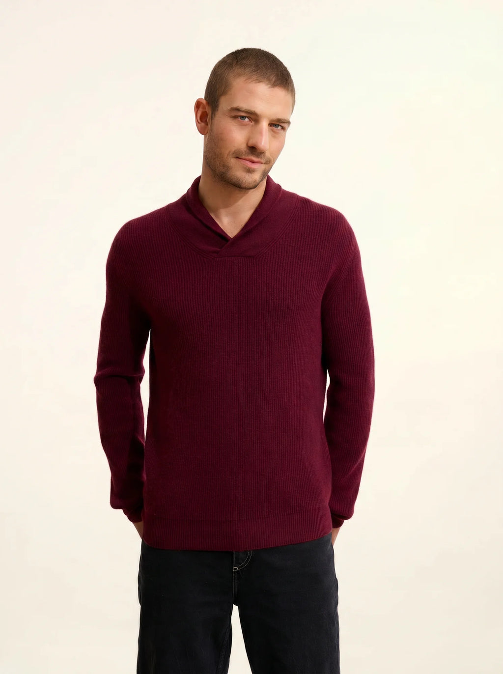 NINA pullover schalkragen mûre