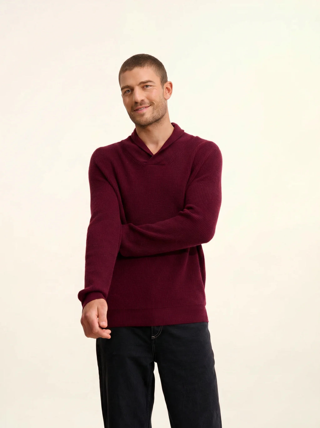 NINA pullover schalkragen mûre