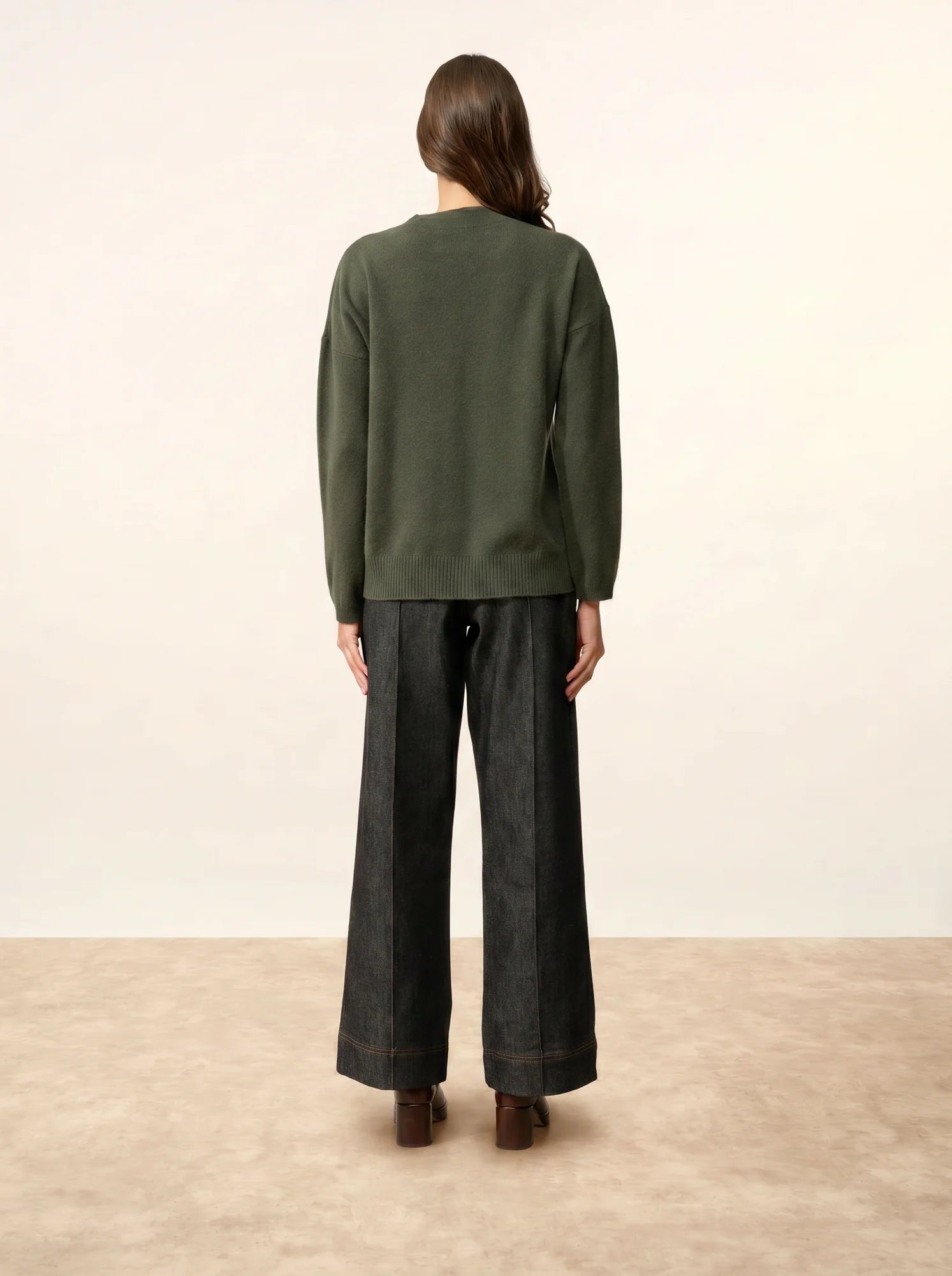 KAYLA pullover rundhalsausschnitt khaki