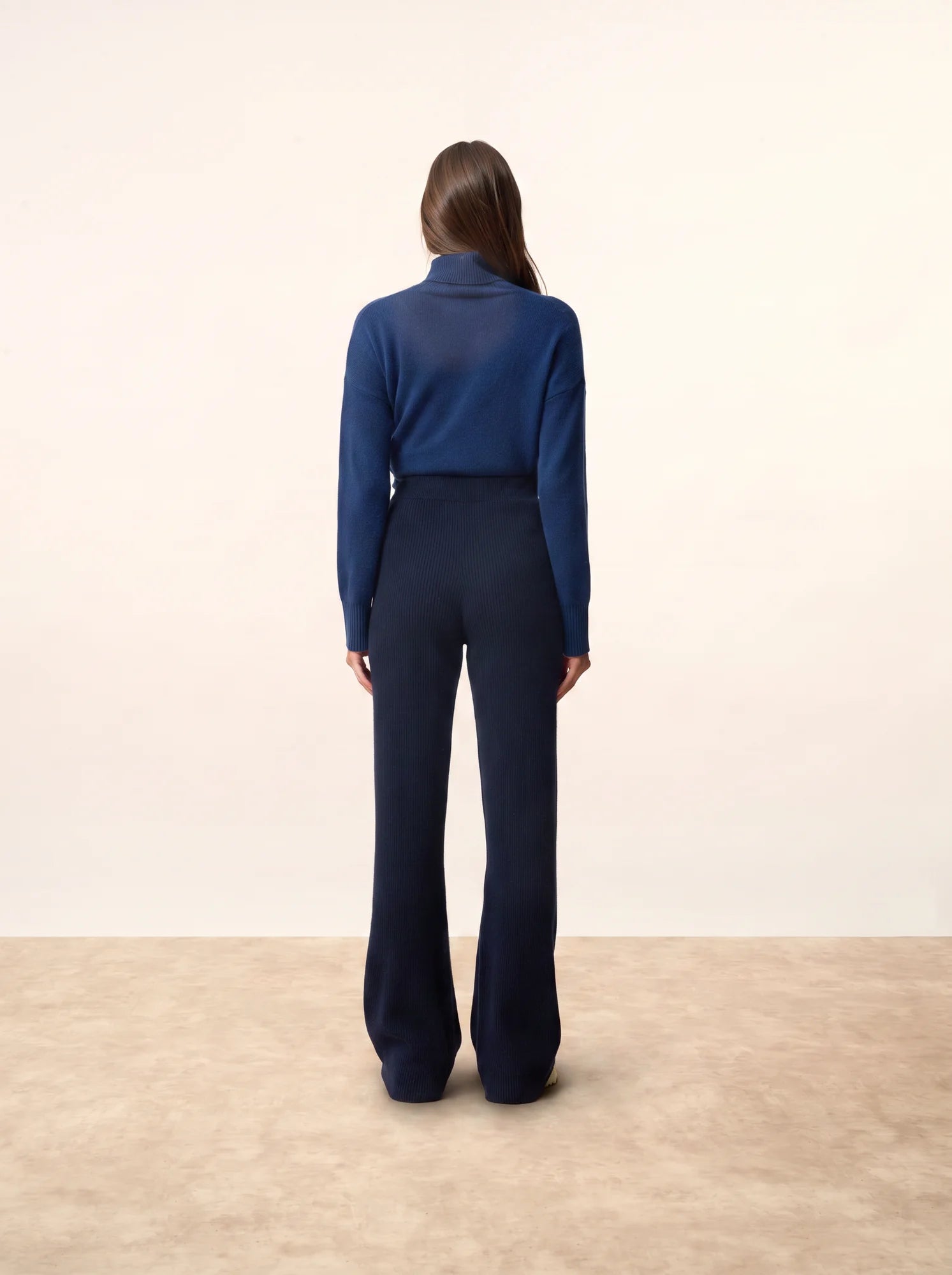 MARGRET pantalon évasé bleu marine