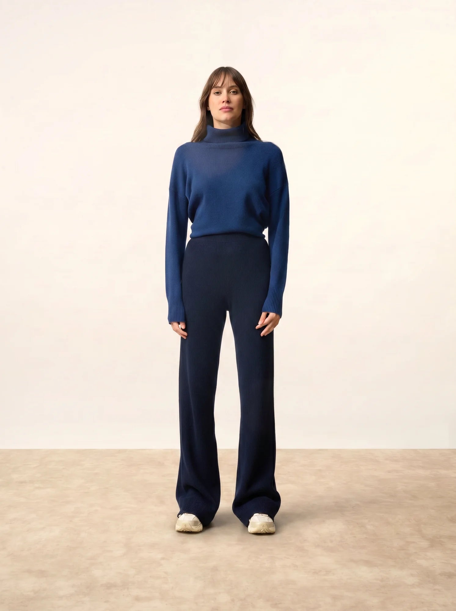 MARGRET pantalon évasé bleu marine