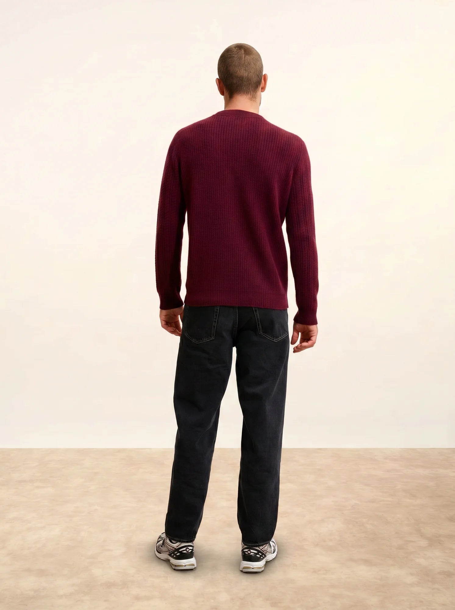 LUKKA pullover rundhalsausschnitt 4-fädig mûre