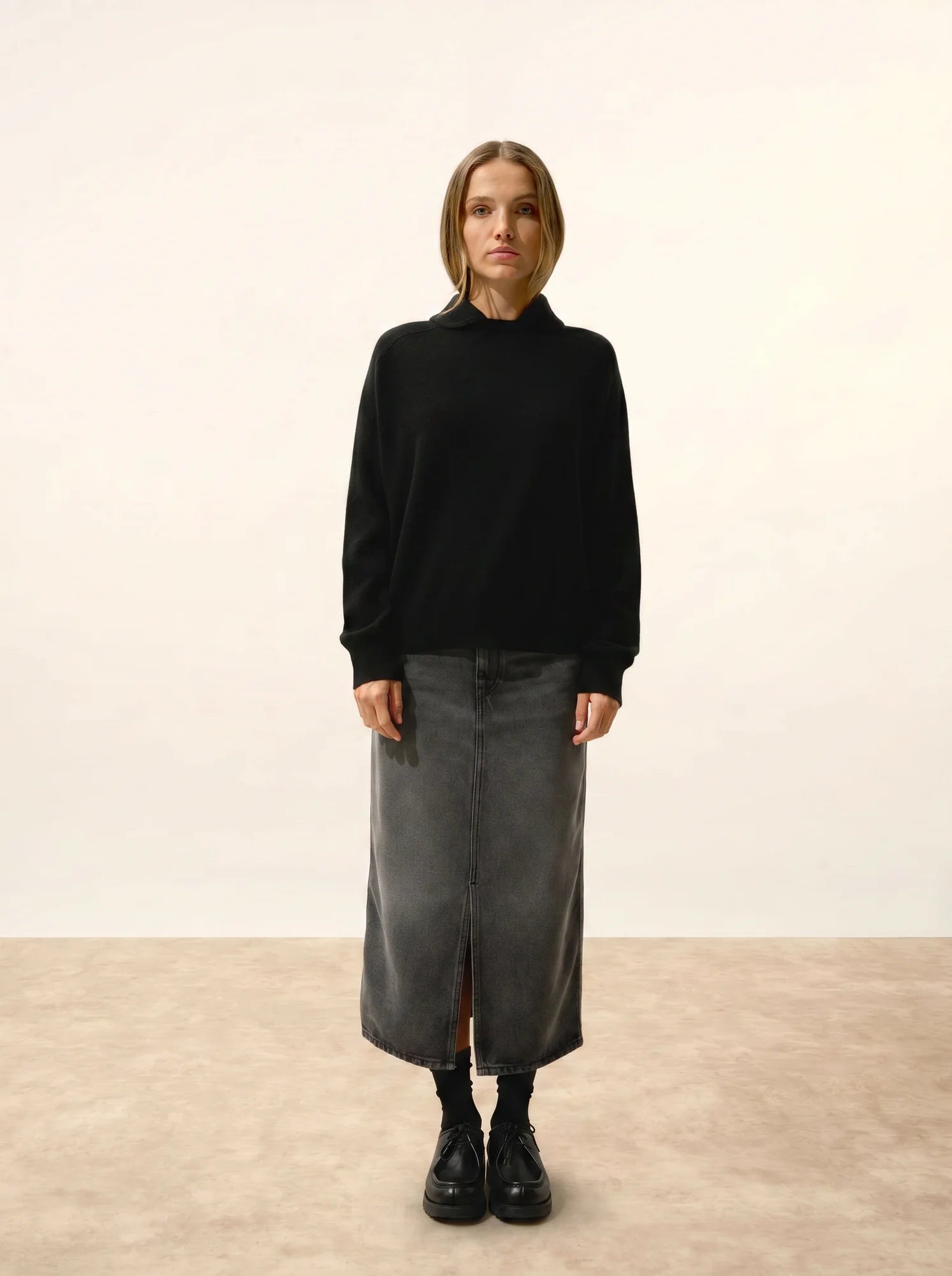 PIURA pullover col claudine schwarz