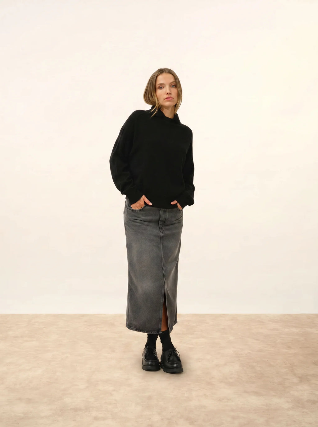 PIURA pullover col claudine schwarz