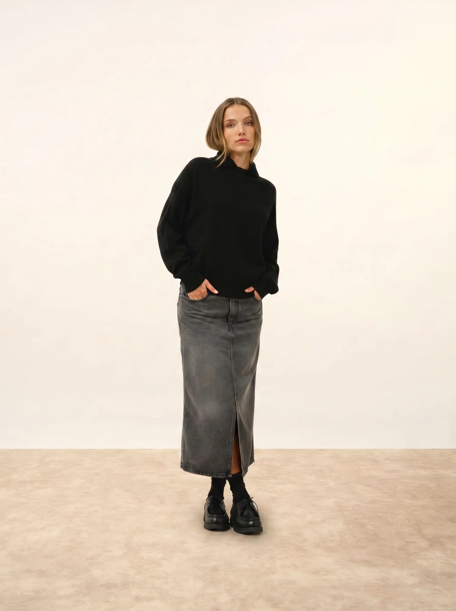 PIURA pullover col claudine schwarz