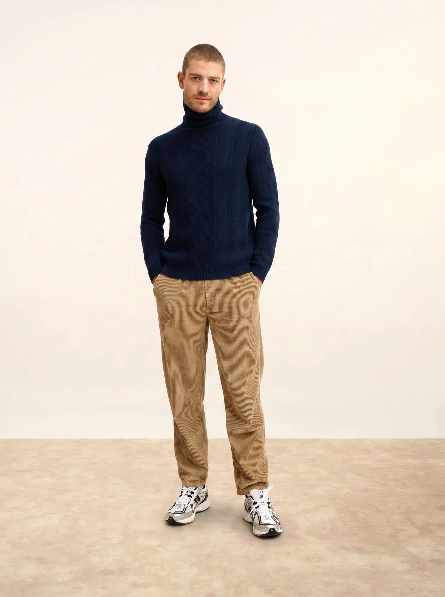 DORJE pullover rollkragen 6-fädig marineblau