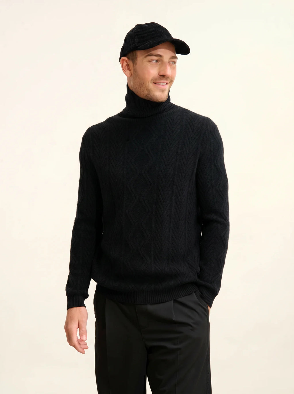DORJE pullover rollkragen 6-fädig schwarz