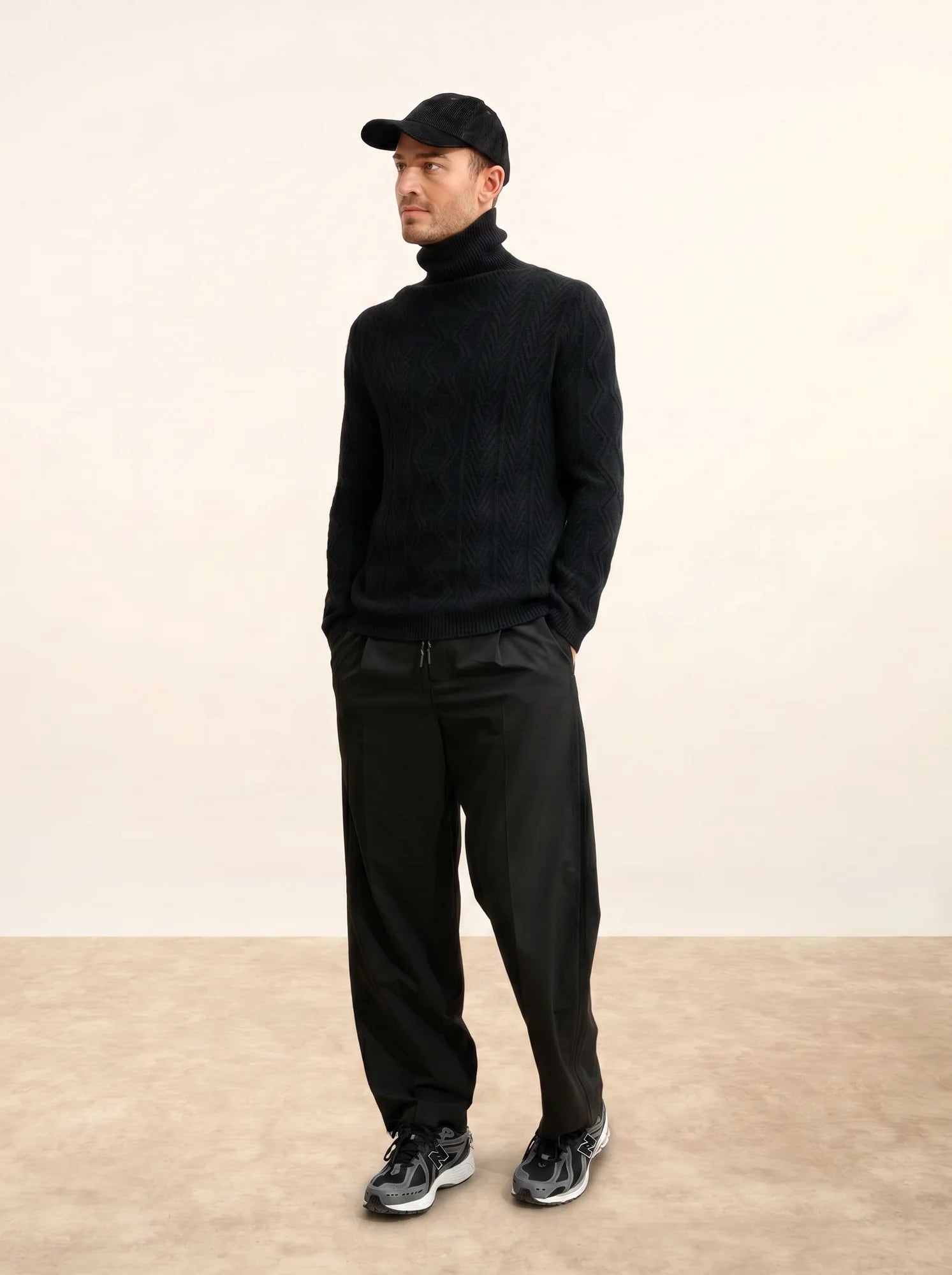 DORJE pullover rollkragen 6-fädig schwarz