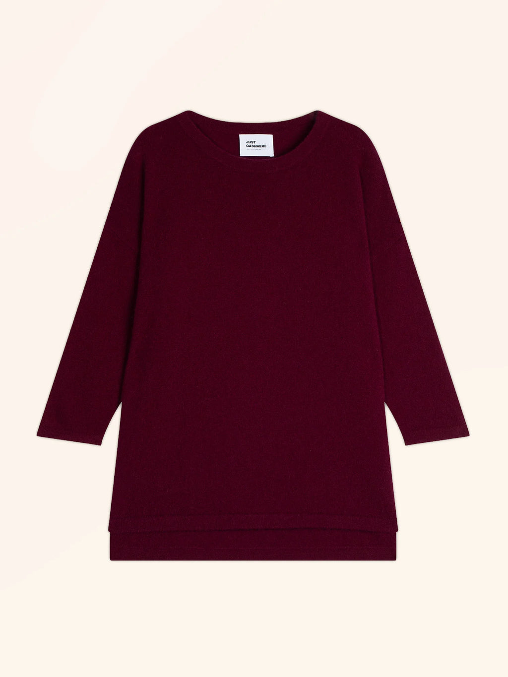 CLATTIE pullover rundhalsausschnitt bordeaux