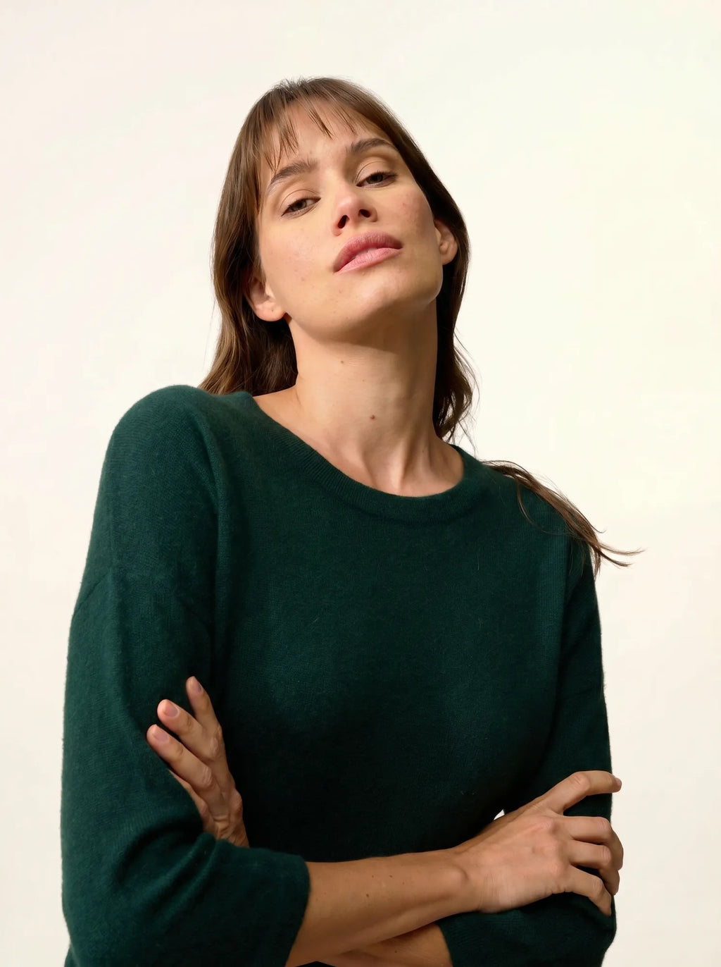 CLATTIE pullover rundhalsausschnitt zypresse