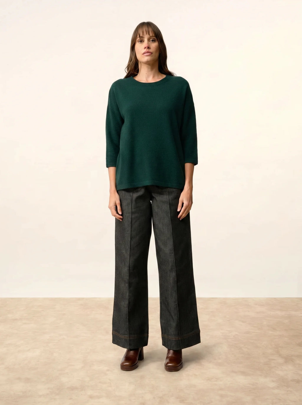 CLATTIE pullover rundhalsausschnitt zypresse