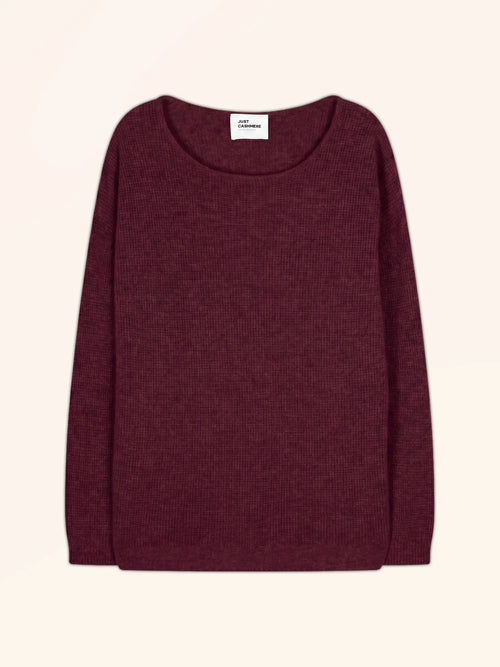 ARIANA pull col bateau bordeaux