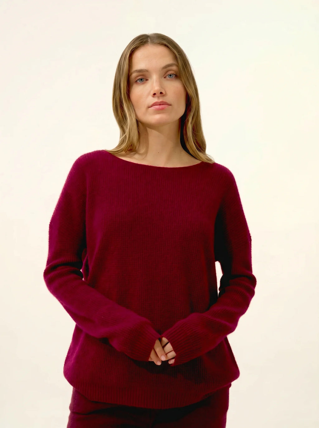 ARIANA pullover u-boot-ausschnitt bordeaux