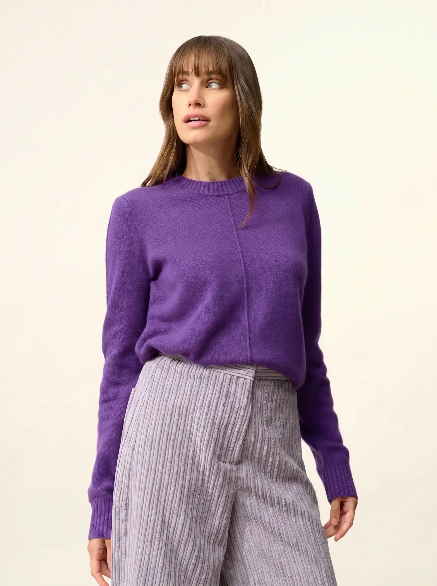 WILL pullover rundhalsausschnitt 4-fädig violette