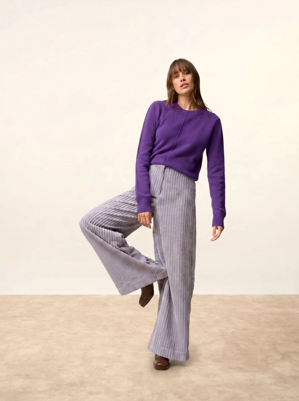 WILL pullover rundhalsausschnitt 4-fädig violette
