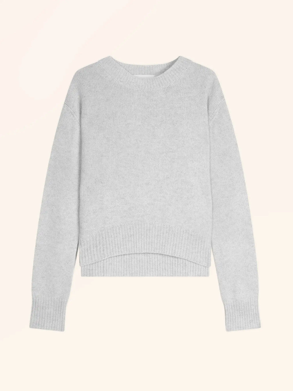 MARGAUX pullover rundhalsausschnitt 6-fädig perlgrau meliert