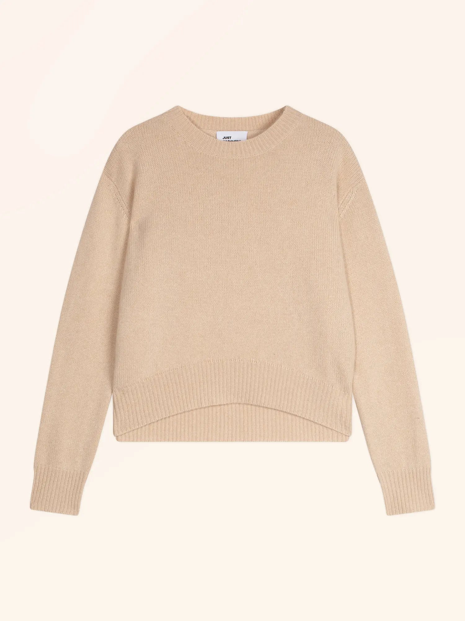 MARGAUX pullover rundhalsausschnitt 6-fädig sand