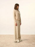 MARGAUX pullover rundhalsausschnitt 6-fädig sand