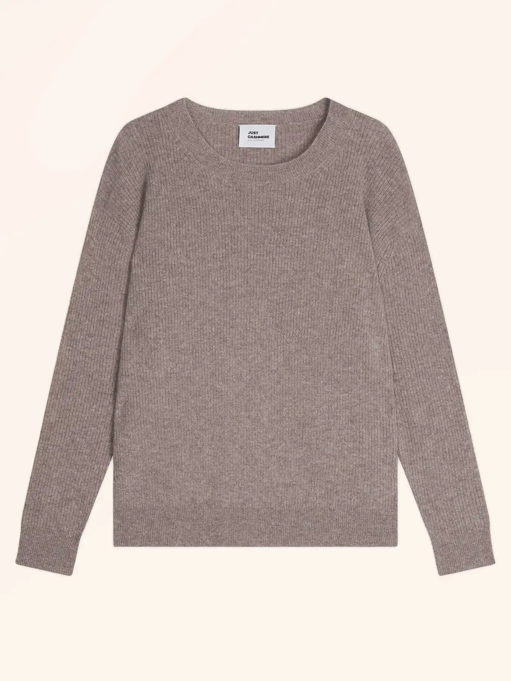 CHARLINE pullover rundhalsausschnitt caribou meliert