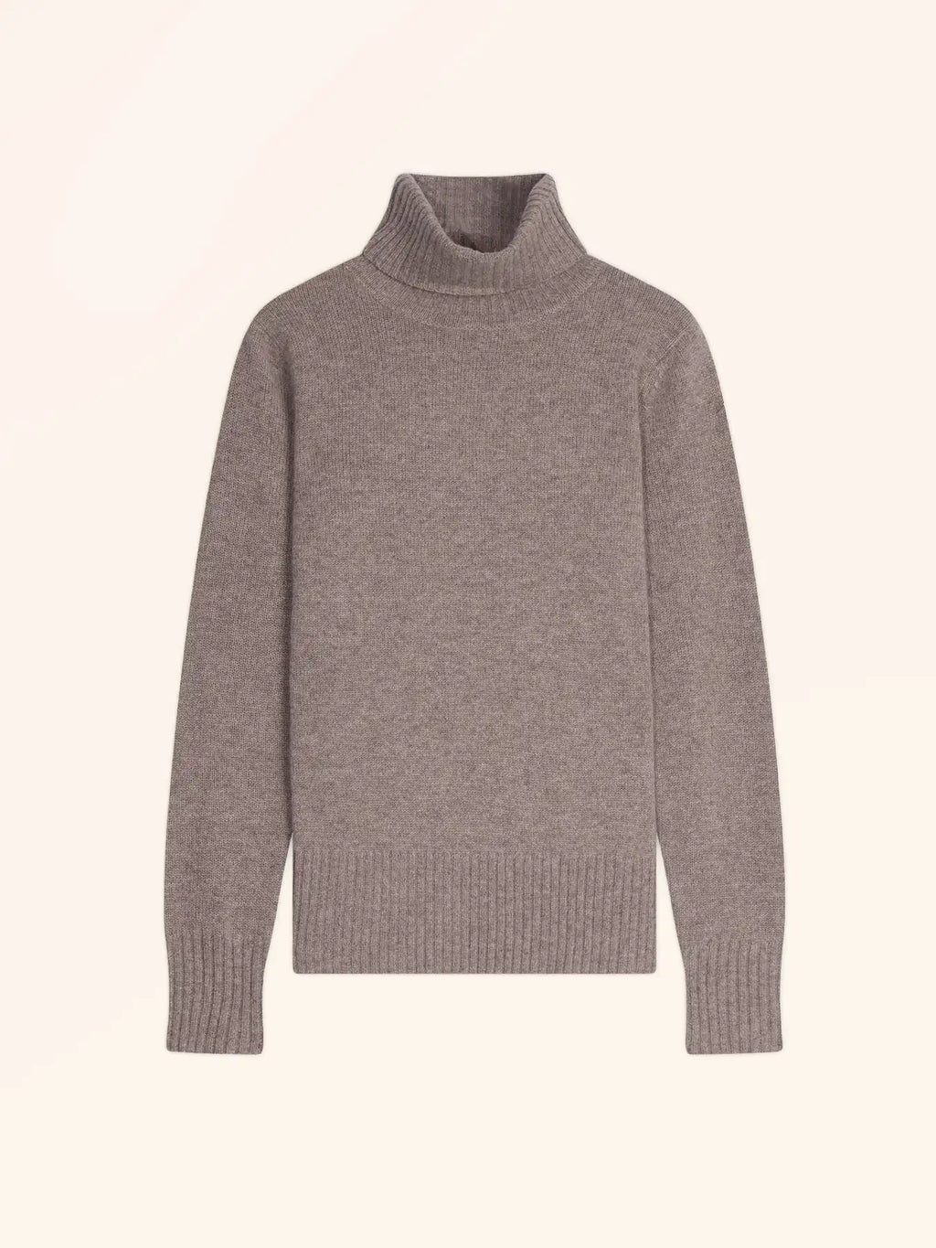 LUCIE pullover rollkragen 4-fädig caribou meliert