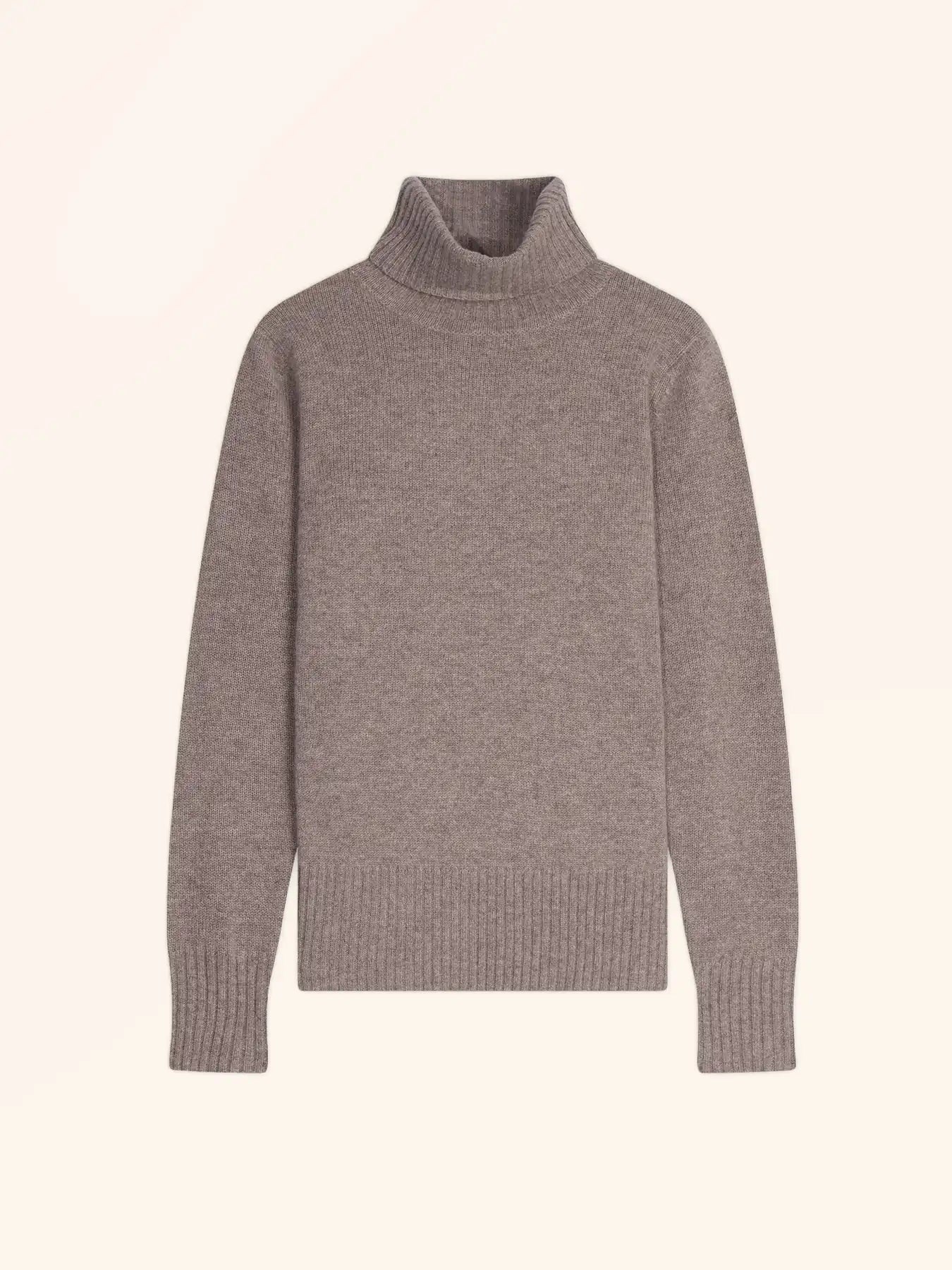 LUCIE pullover rollkragen 4-fädig caribou meliert