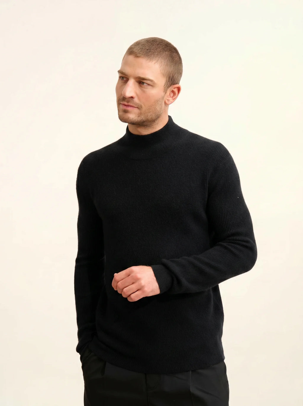 EVA pullover stehkragen schwarz