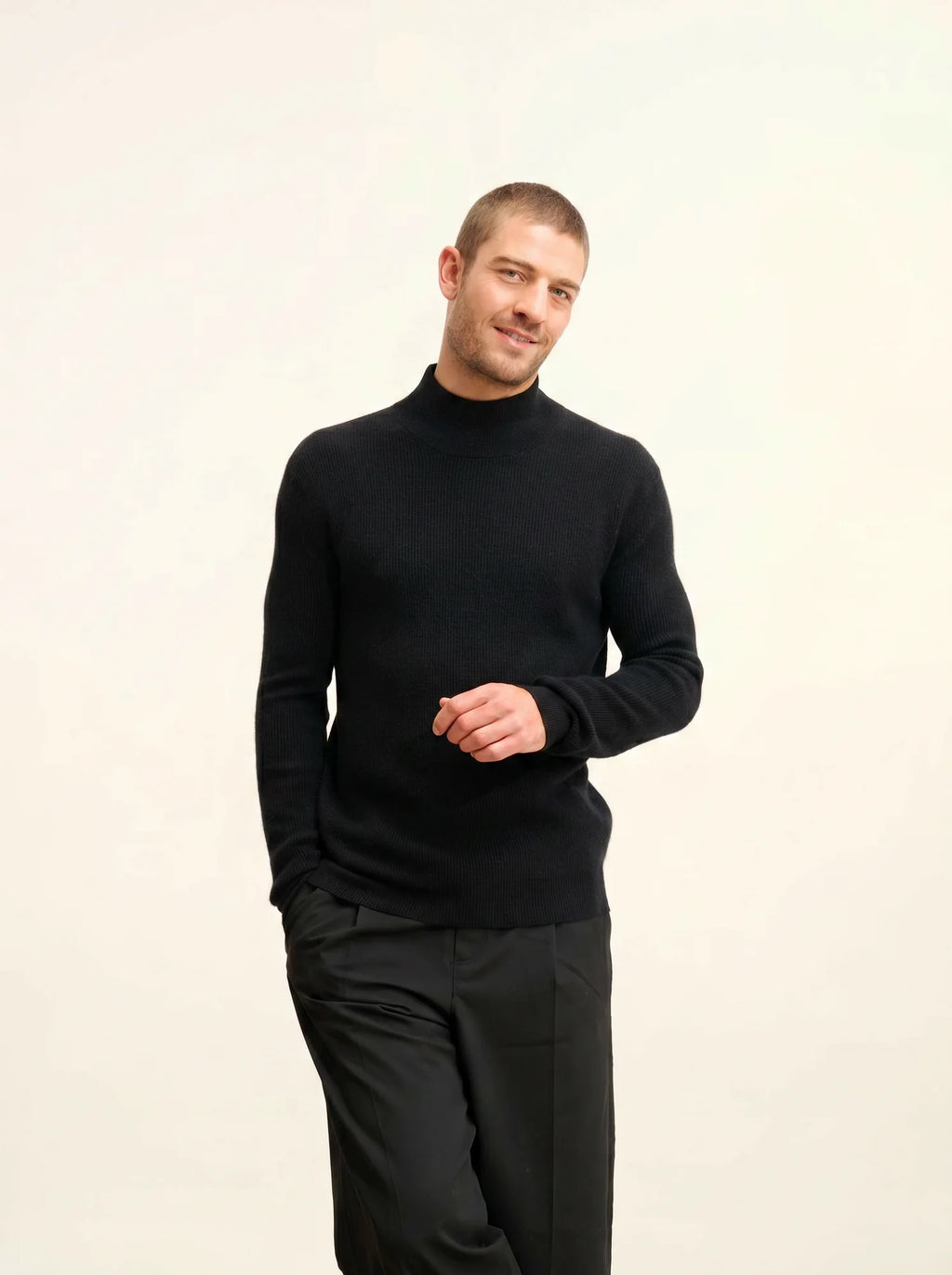 EVA pullover stehkragen schwarz