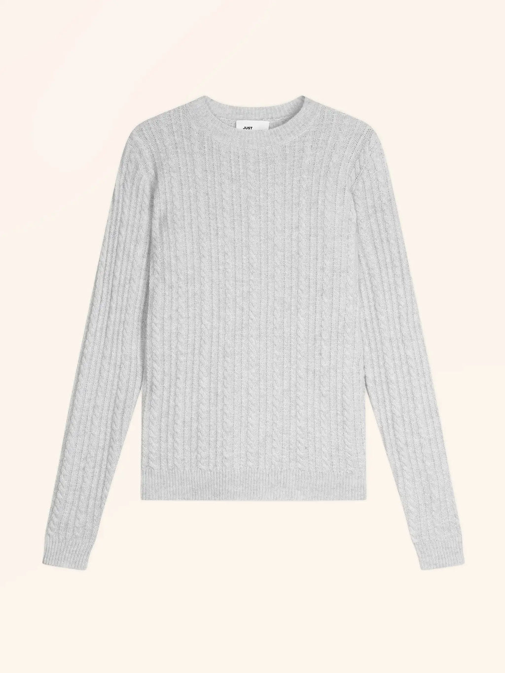 SARAH pullover rundhalsausschnitt 4-fädig perlgrau meliert