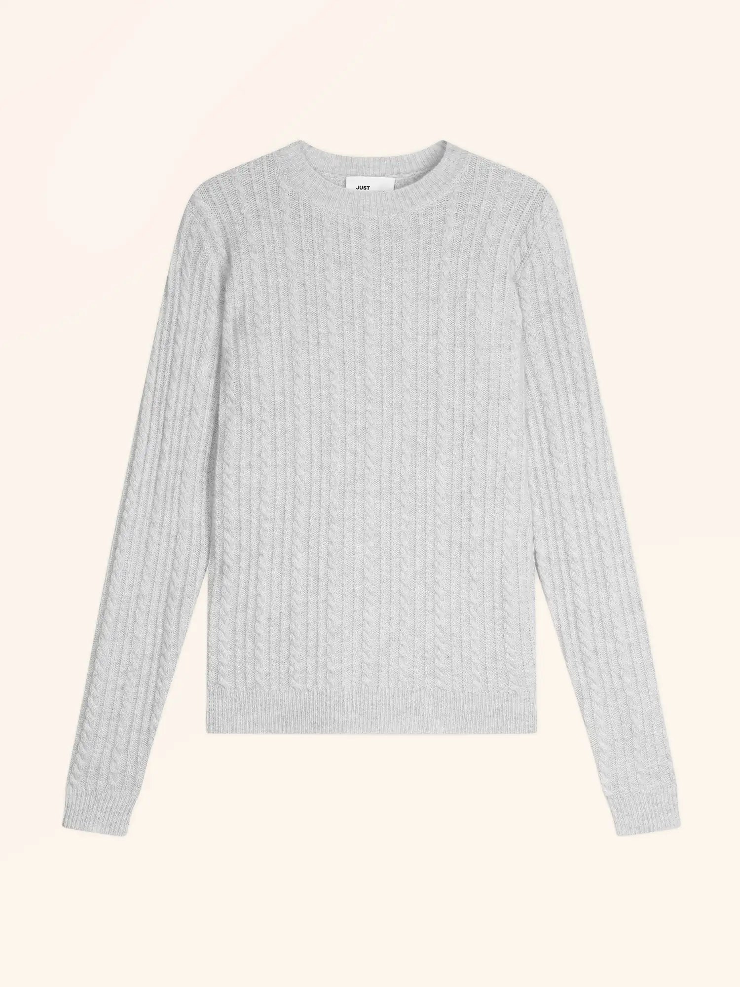 SARAH pullover rundhalsausschnitt 4-fädig perlgrau meliert