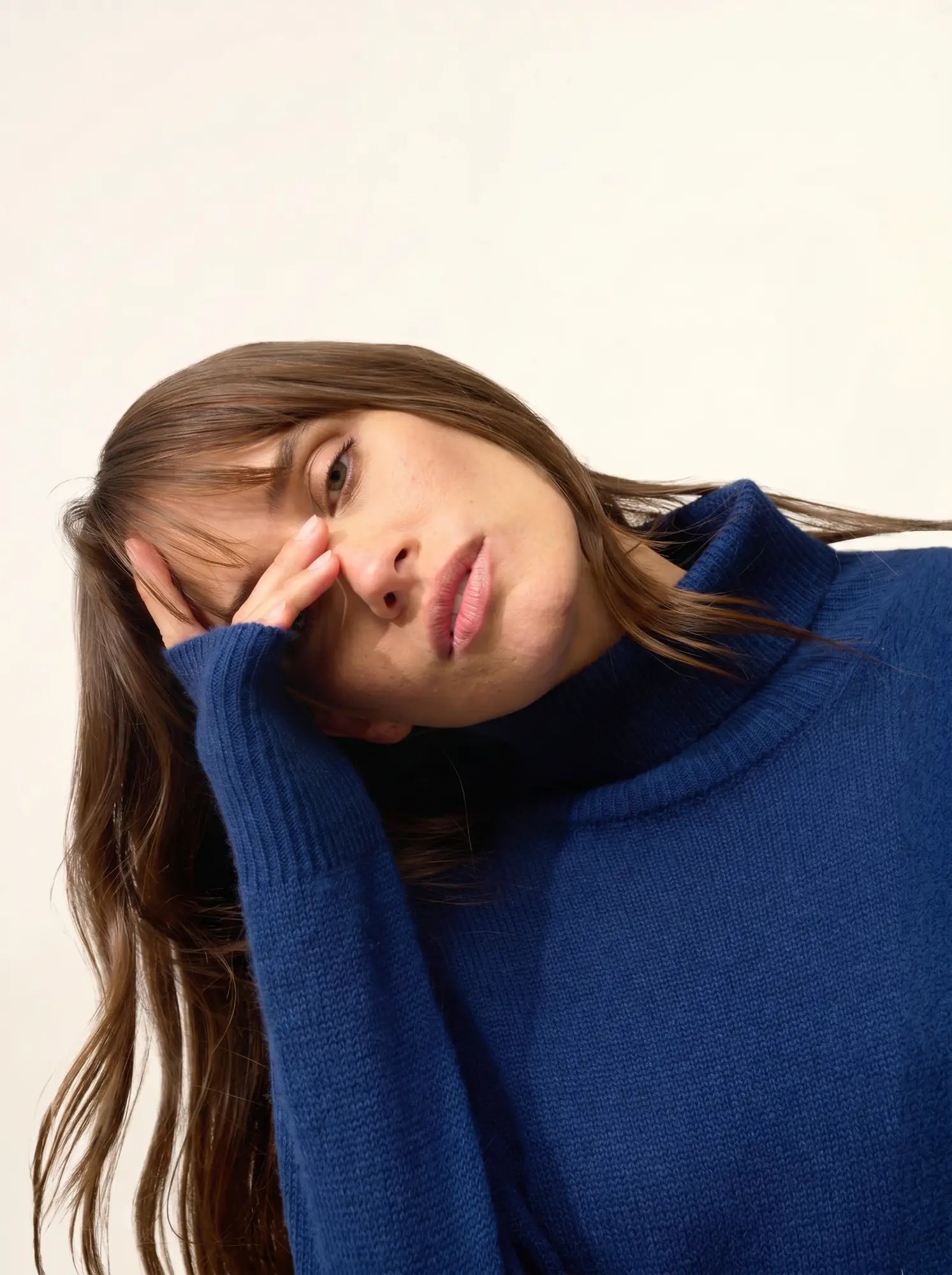 ROMANE pullover rollkragen 4-fädig minuit