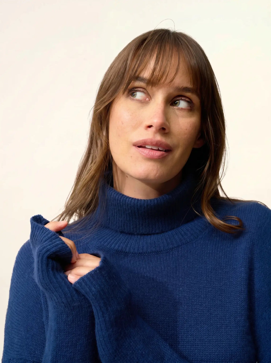 ROMANE pullover rollkragen 4-fädig minuit